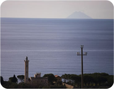 Stromboli view from Falerna